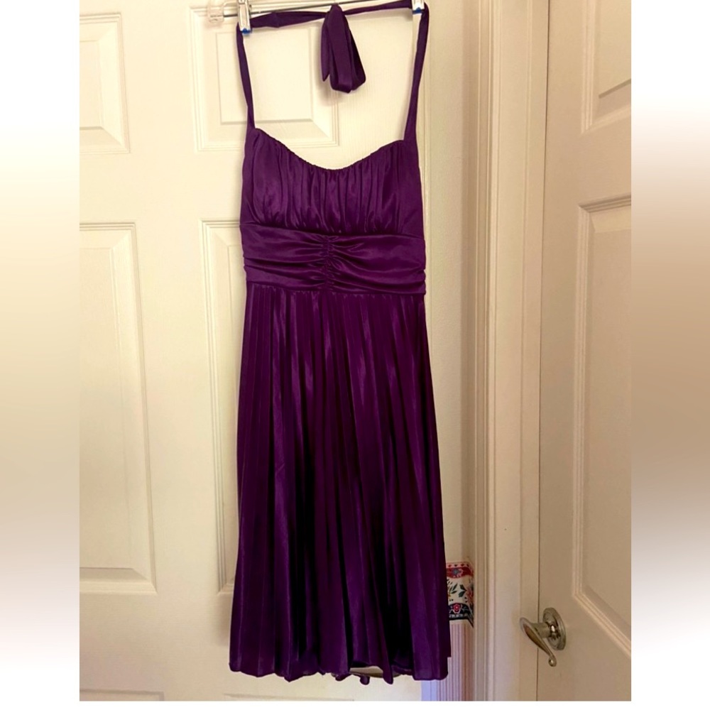 Purple/Plum, halter cocktail dress 💜